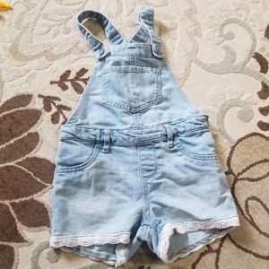 Children's place girl's overall shorts